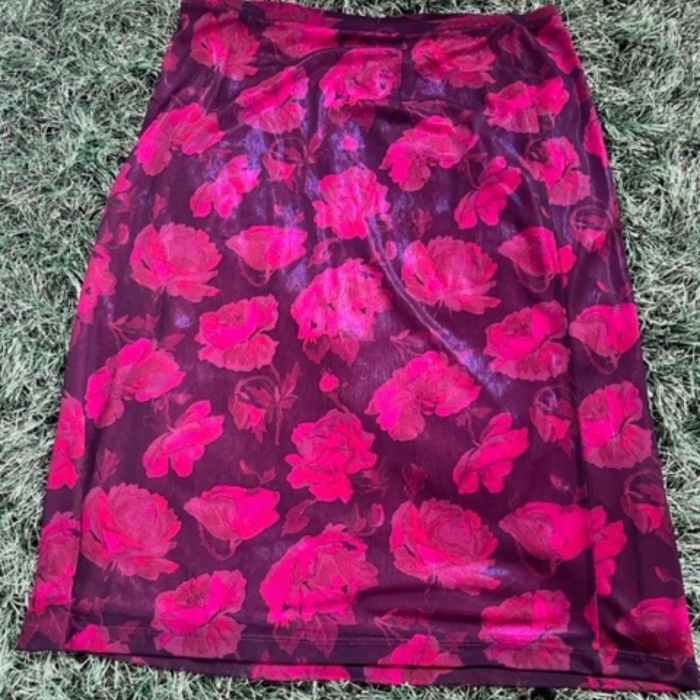 Floral midi skirt
